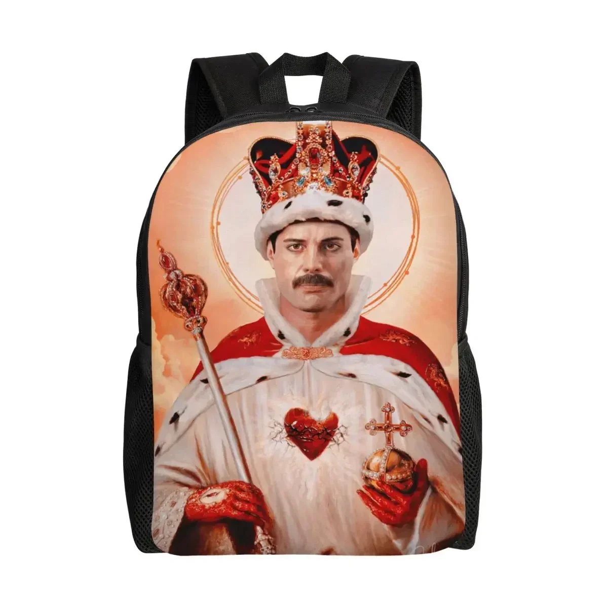 

Custom Freddie Mercury Laptop Backpack Men Women Casual Bookbag for College School Students Bags