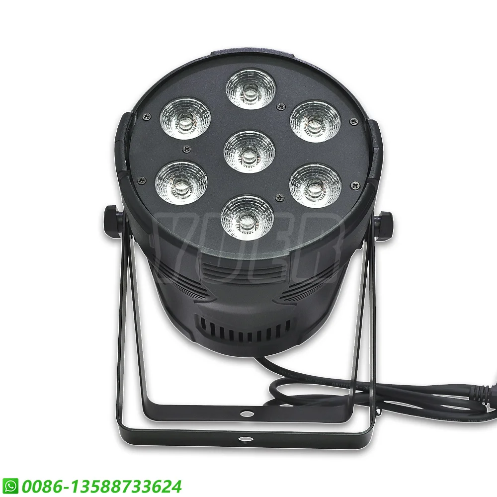 RGBW 4IN1 LED Par 7X12W Professional Stage Lighting Color Mixing DMX Controller Disco DJ Party Dance Floor Club Wash Beam Par