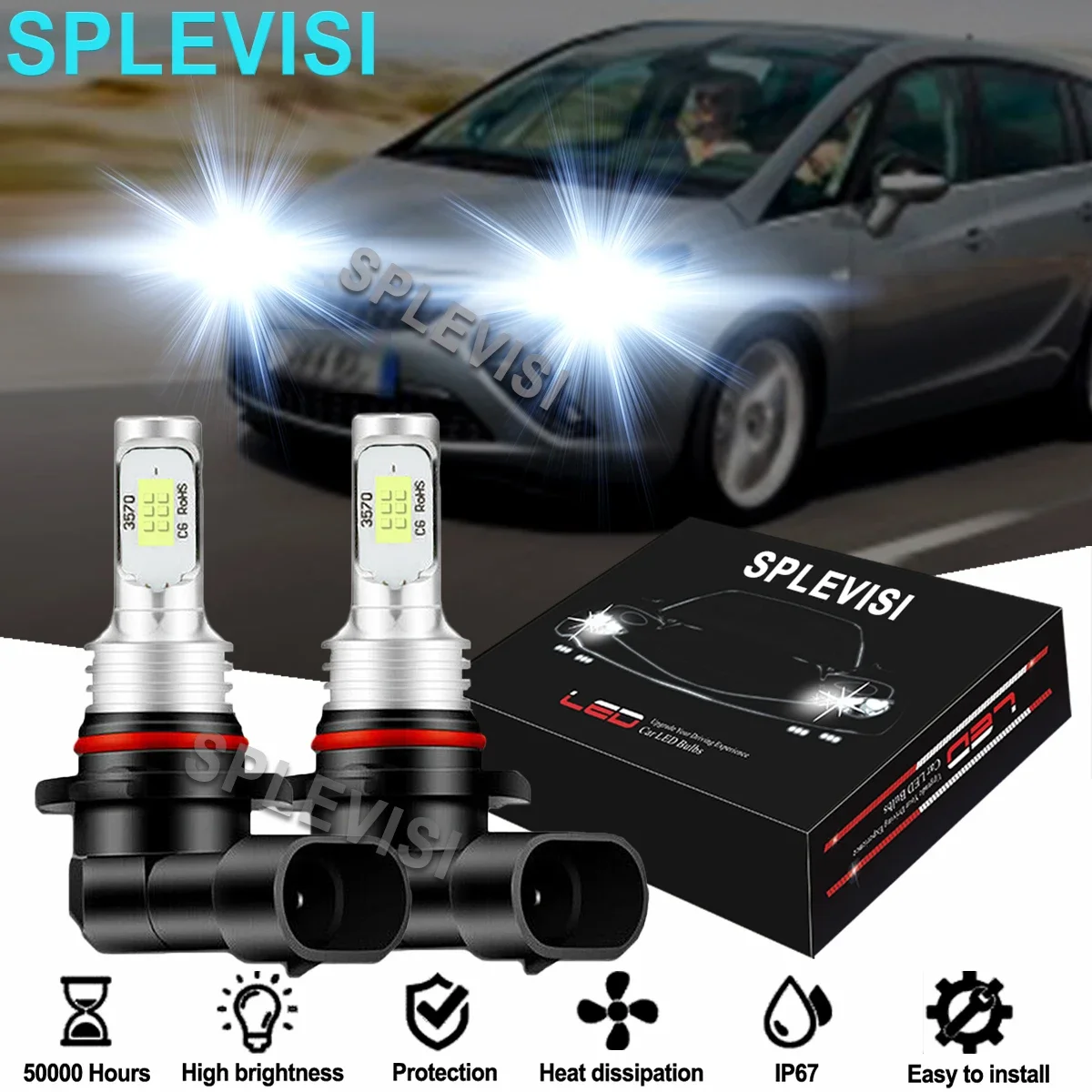 2x  LED Headlight Bulbs 6000K White Fit For Vauxhall Zafira Tourer 2014 2015-2019 2015 2016 2017 2018 2019