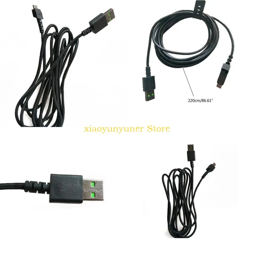 P9JB خطوط الماوس المتينة استبدال PVC USB شحن كابل الماوس ل Hyperflux Mouse