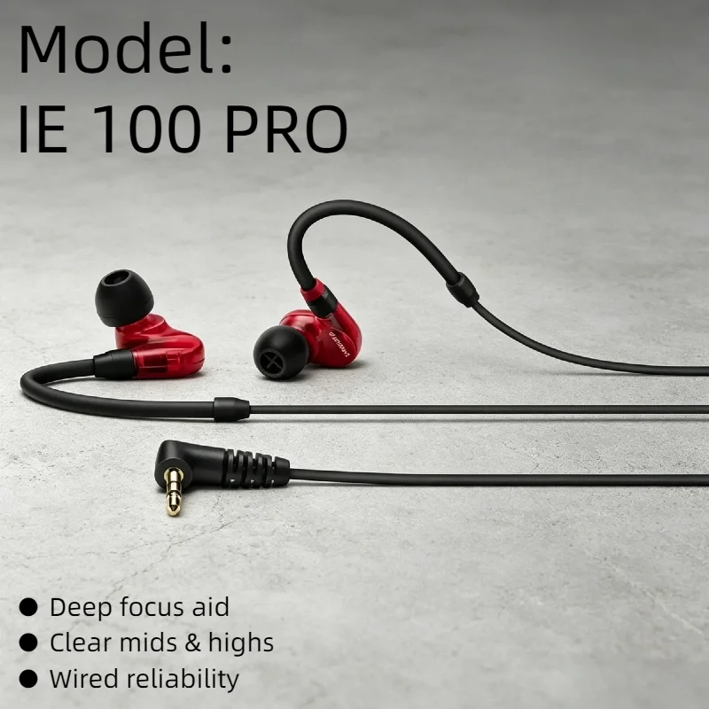 

Original IE 100 PRO Wired In-ear Monitor Dynamic Driver Full Spectrum Sound Passive Noise Cancelling Black Stage Studio 2026