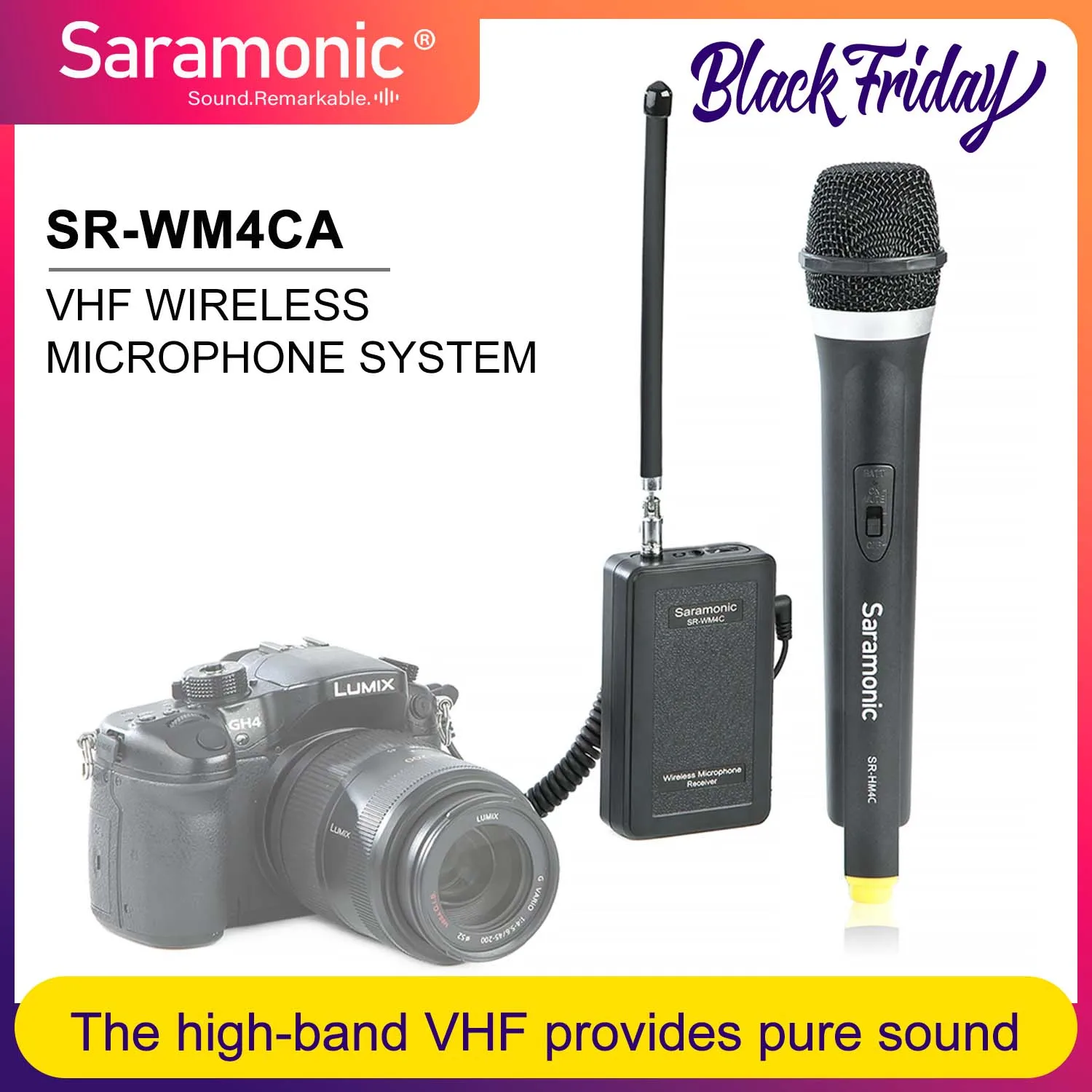 Saramonic WM4C/WM4CA/WM4CB  Camera Wireless Lavalier Microphone System Transmitters and Receivers for DSLR Camera &Camcorder