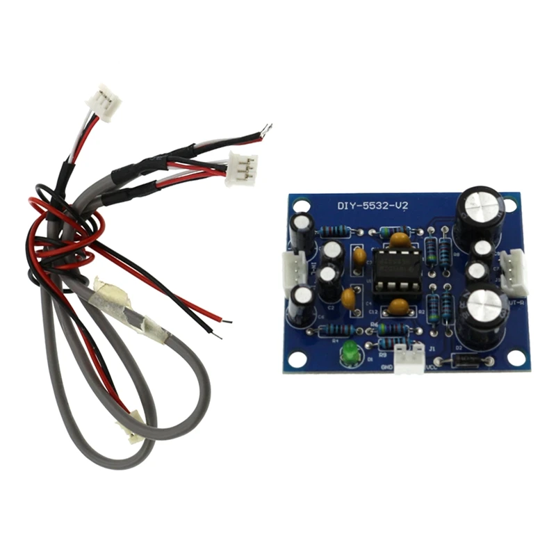 5532 Preamplifier Board Amplifier 12-35V Interchangeable Single Power Front Panel DC Single Power Supply Audio Amplifier