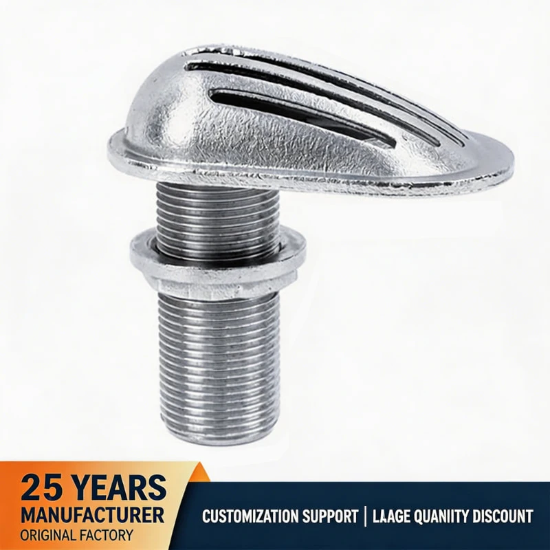 

Marine 316 Stainless Steel Thru Hull Fitting Sea Suction Strainer, Yacht Water Inlet Drain Filter Scoop All Sizes Available