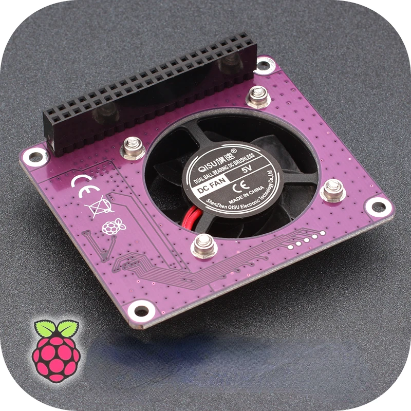 Nvarcher-Ventilateur de refroidissement Raspberry Pi, radiateur audio pour carte mère 4B/3B +