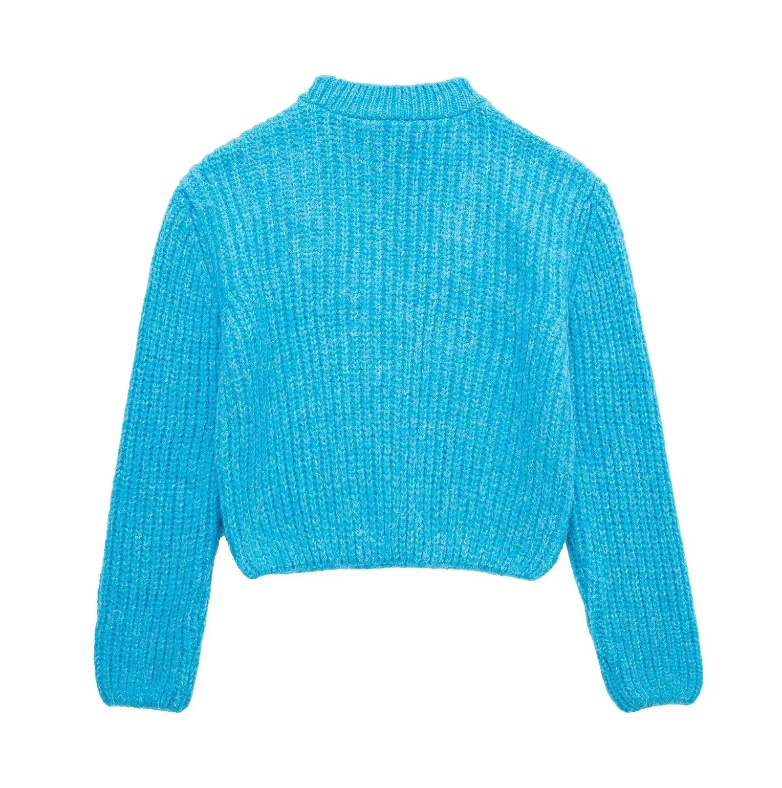 Tangada 2024 Autumn Winter Women Hollow Knitted Sweater Jumper Female Pullovers 3H850