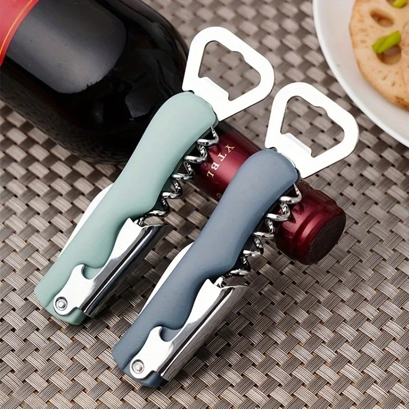 1PC Tragbare Bier Dosenöffner Wein Flasche Opener Restaurant Küche Werkzeug Geburtstag Partei Liefert Integrierte Deckel Opener