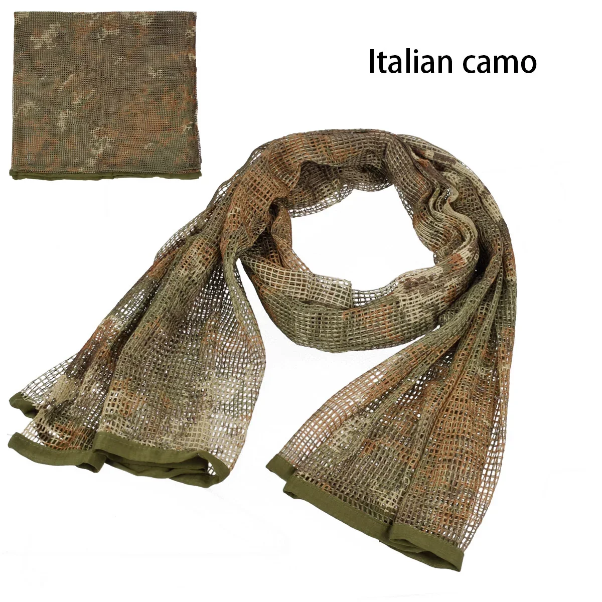 Cotton Scarf Tactical Camouflage Mesh Hidden Camo Scarf for Outdoor Hunting Photography Mask Shotgun Sun Protection Scarve