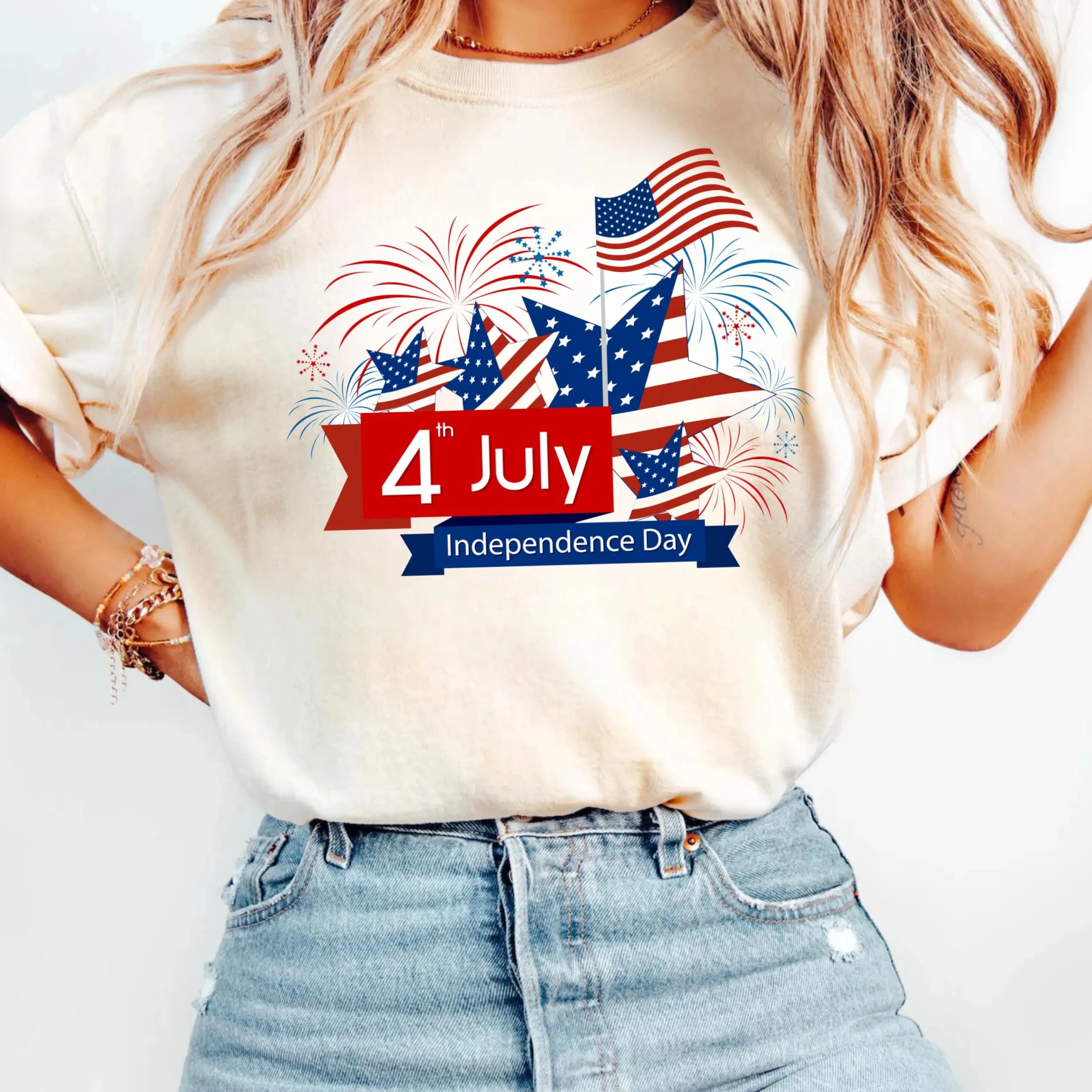 الولايات المتحدة الأمريكية الألعاب النارية المرأة قميص 4th من يوليو قميص يوم الاستقلال قميص أمريكا أحمر أبيض أزرق قميص الوطني قميص أمريكي المحملة