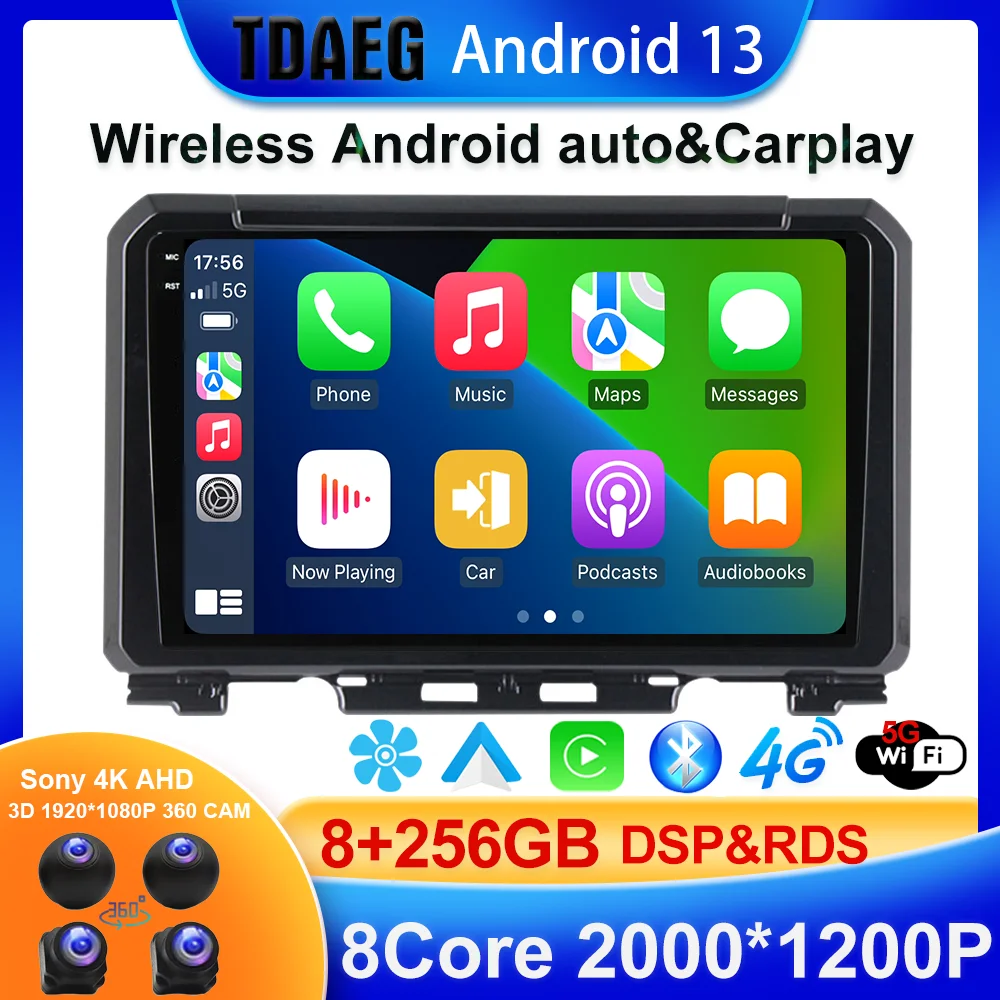 Android 13 256G Voor Suzuki Jimny Jb64 2018 - 2020 Auto Radio Multimedia Video Speler Navigatie Gps Android Geen 2din 2 Din Dvd