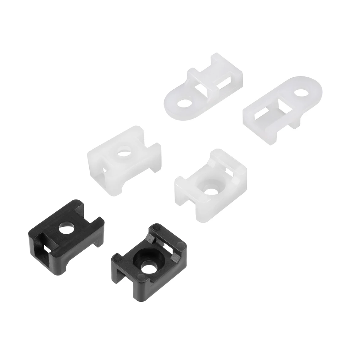 20-100Pcs Cable Tie Mount Base Nylon Saddle Type Wire Holder Fixing Clamp 3.8-9.2mm Hole Width Wire Management Cable Organizer