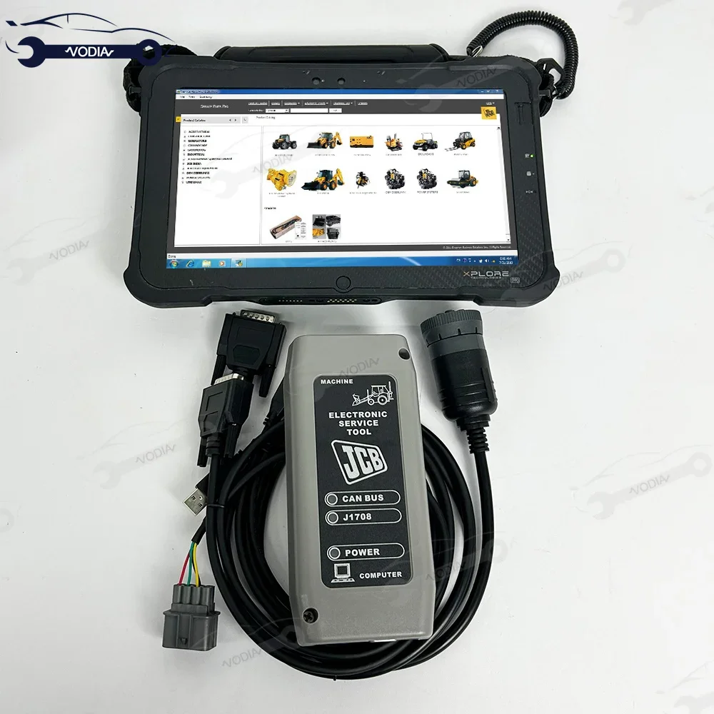 Scanner de Diagnostic automatique Jcb, ensemble complet adapté aux pièces de rechange JCB Master, outil de Service électronique + tablette, 2024