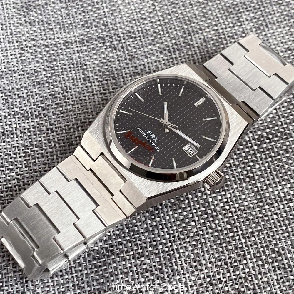 NH35A Automatic Men's Watch Black Dial Auto Date Mechanical Sapphire Crystal 316L Stainless Steel