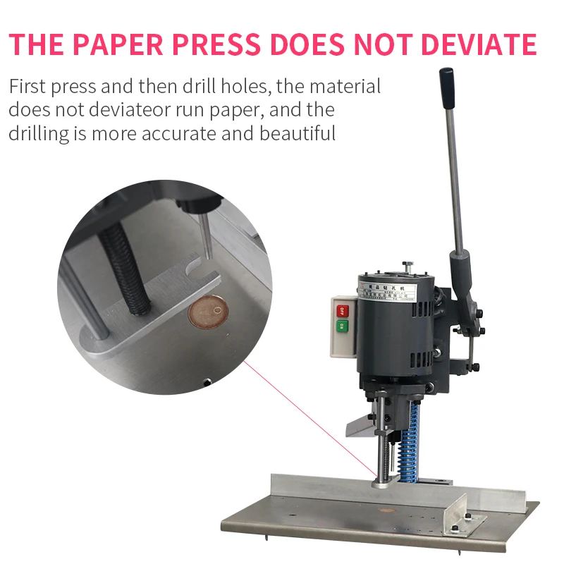 150D Single-Head Electric Drilling Machine Heavy-duty Electric Tag Punching Machine Labor Saving For Office School