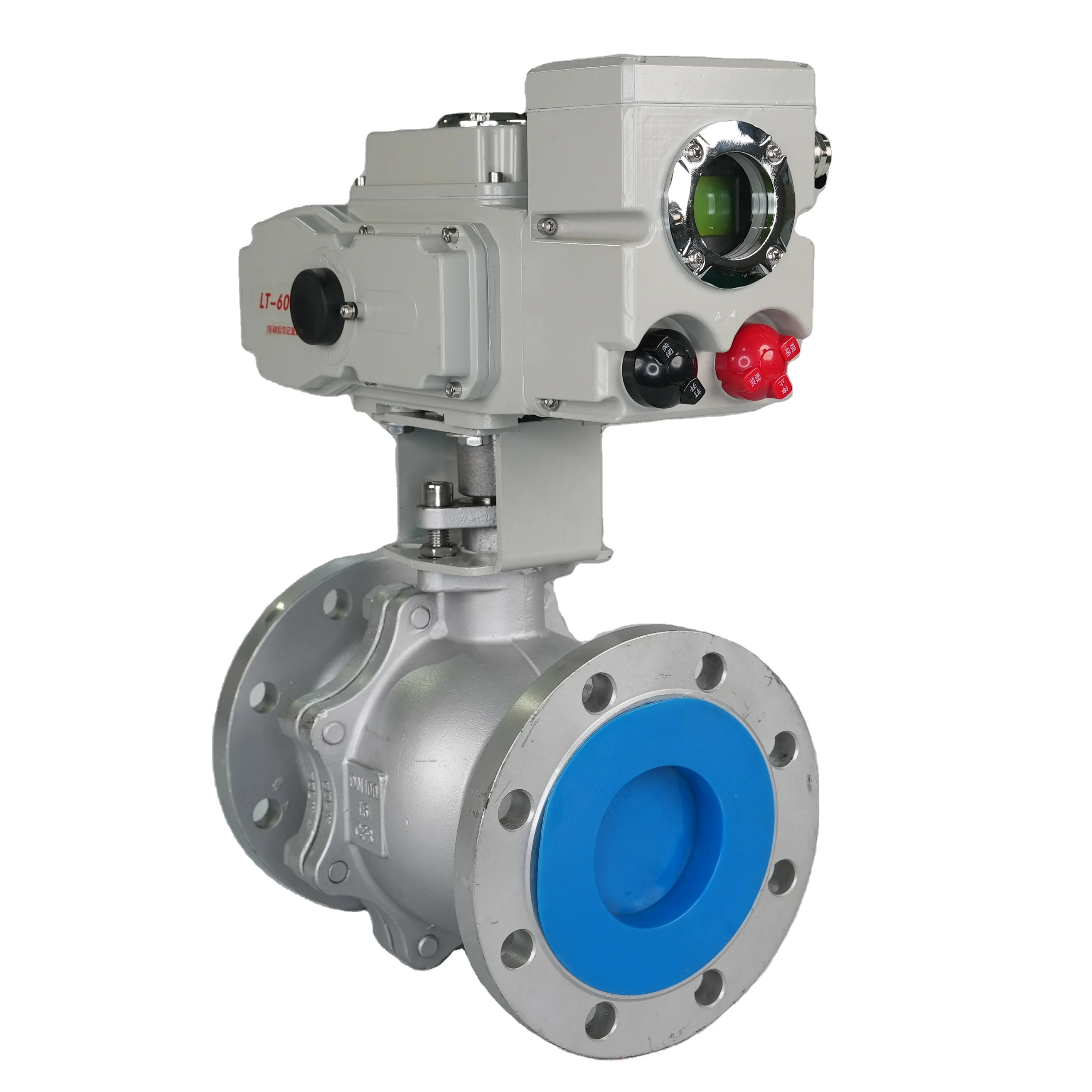 DC12V/24V 2 Way Motorized Electric Ball Valve Actuator Stainless Steel Flange Connection Water/ Control Normally Open/Close
