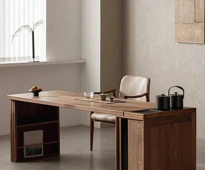 

North American black walnut new Chinese tea table desk Zen home tea table
