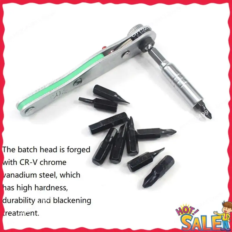 BOFO 12Pcs Portable Bidirectional Ratchet Screwdriver Set Multi-Purpose Screwdriver Set Portable Ratchet Hand Tools Durable Grey