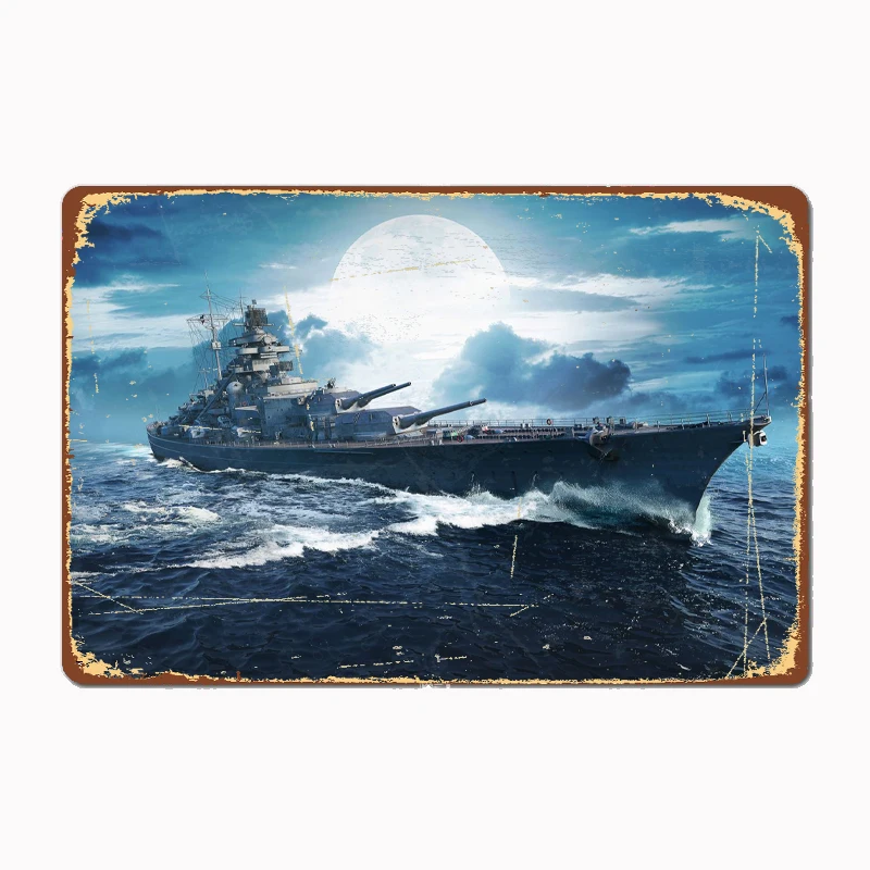 

Erman Battleship Poster Metal Plaque Cinema Kitchen Mural Funny Wall Decor Tin Sign Posters Room Decor