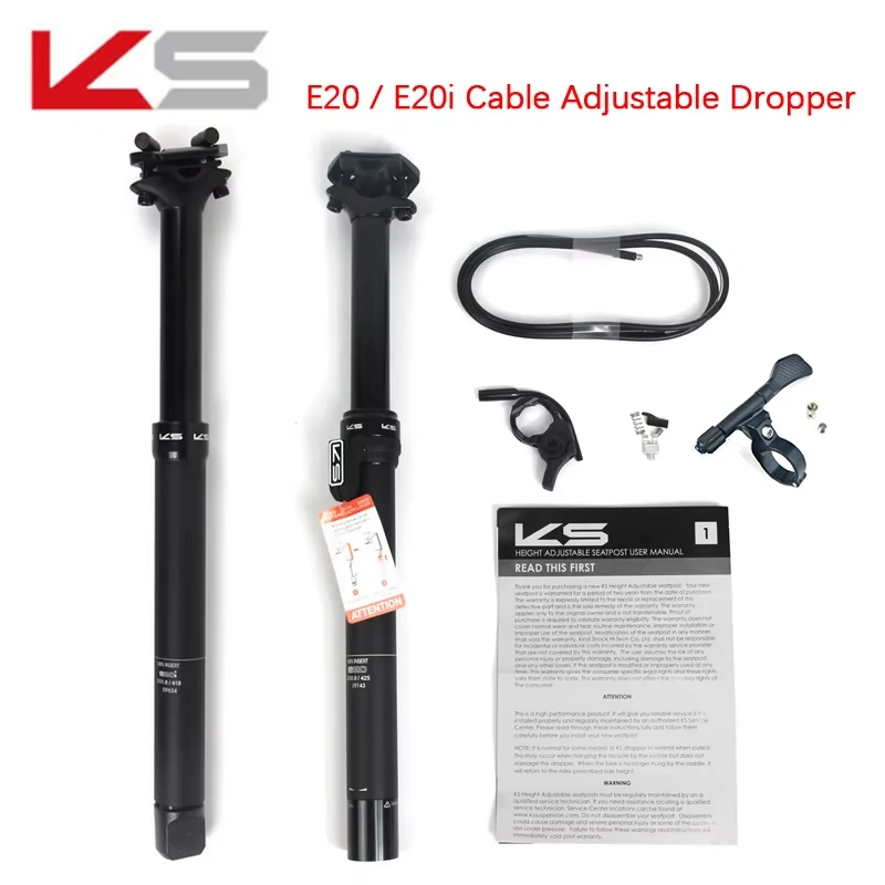 KS E20/E20-i 27.2 sestpost travel 100 125mm Remote Control Dropper KS Saddle Post 30.9/31.6mm Bike Saddle Post Travel125mm