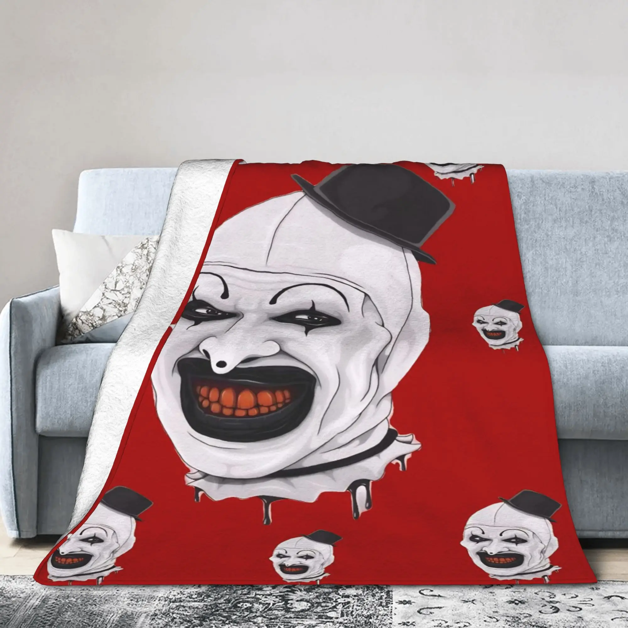 Terrifier Blanket Horror Movie Fleece Awesome Warm Throw Blankets for Home All Season