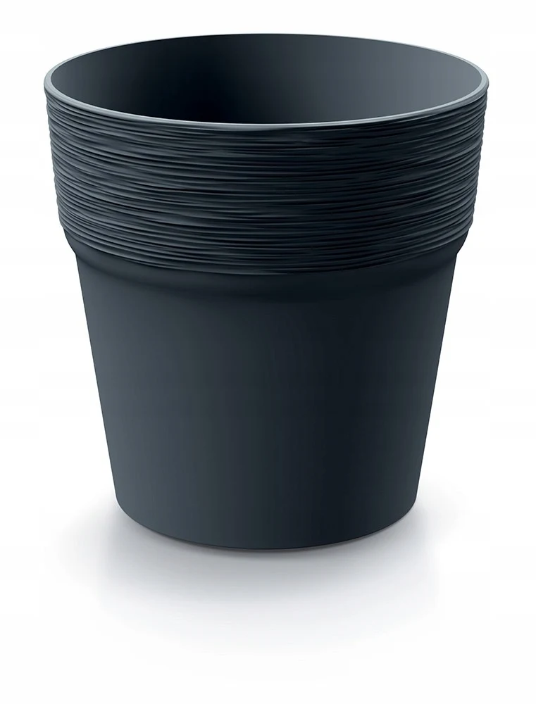 Bloempot Kunststof Rond Antraciet 15cm Furu