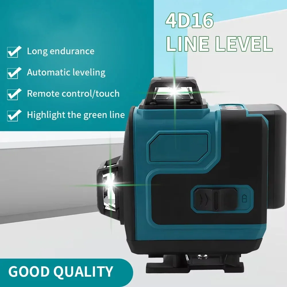 For Makita 16 Lines Laser Level 4D High-Precision Green Line Self Leveling 360 Green Beam Horizontal Vertical Laser Level