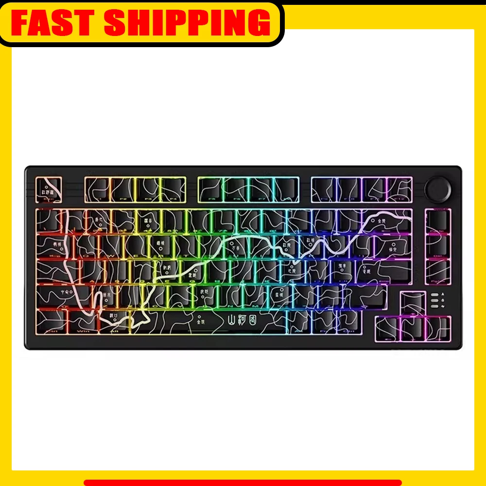 DAREU EK75 Wireless Keyboard Gasket Structure Of Leaf Spring 4000mAh Gaming Keyboard Three Mode Connection For Pc Accessories