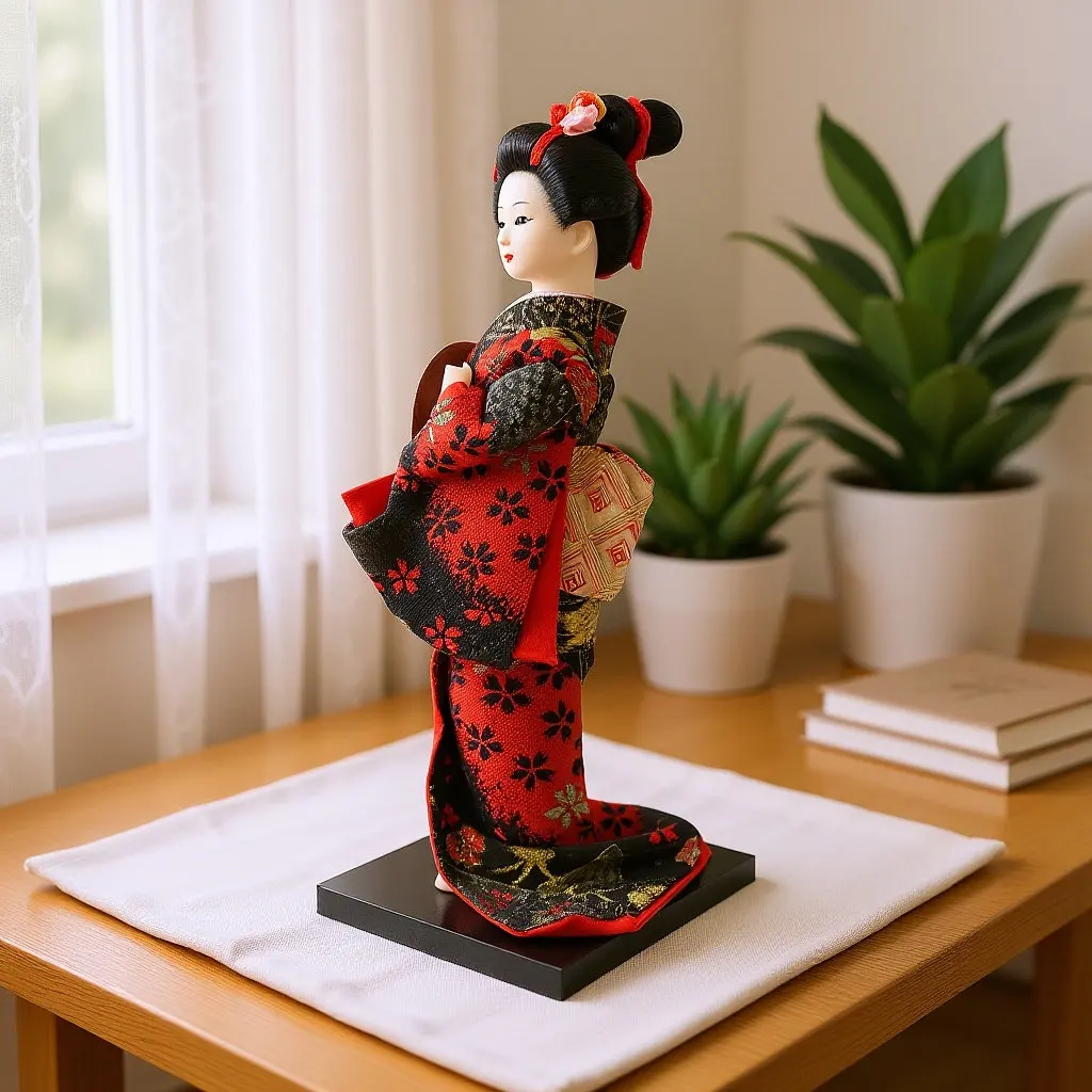 

Japanese Style Geisha Kimono Desktop Ornament Home Decor Tabletop Japanese Folk Crafts Decorative Ornament Artistic Geisha