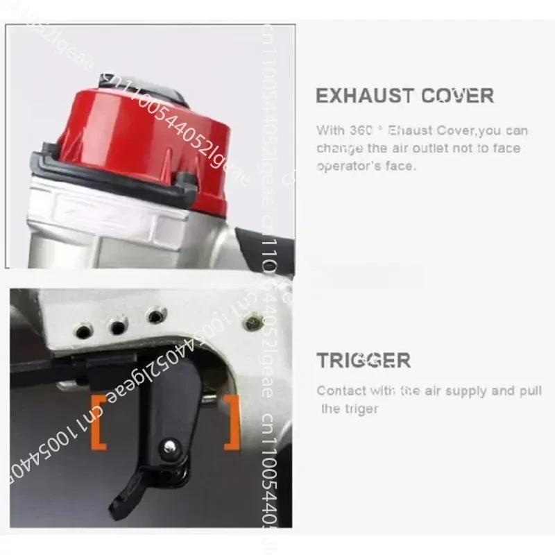 CN80 Coil Nail Gun Pneumatic Power Tools Max Coil Nail Gun Air Nail Gun Pistol