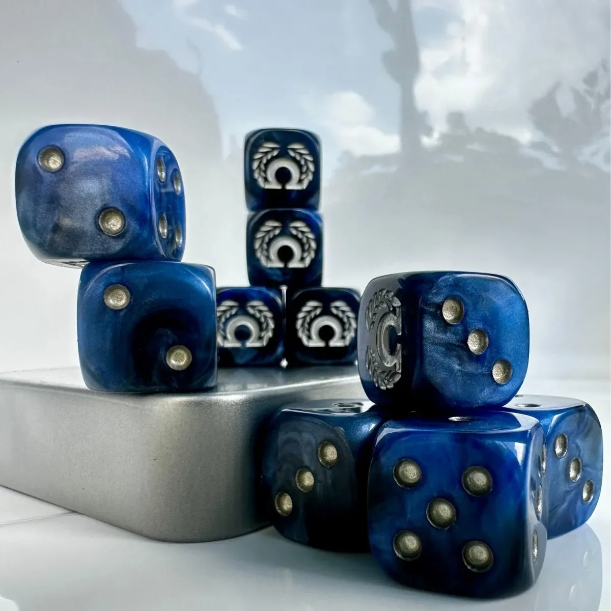 10/20Pcs Warhammer 40K Ultramarines Dice Set 16mm D6 Resin Dice
