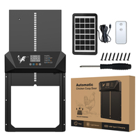 Solar Powered Chicken Coop Door Automatic with Remote Control Timer Light Sensor Suitable for Farms - Easy to Install