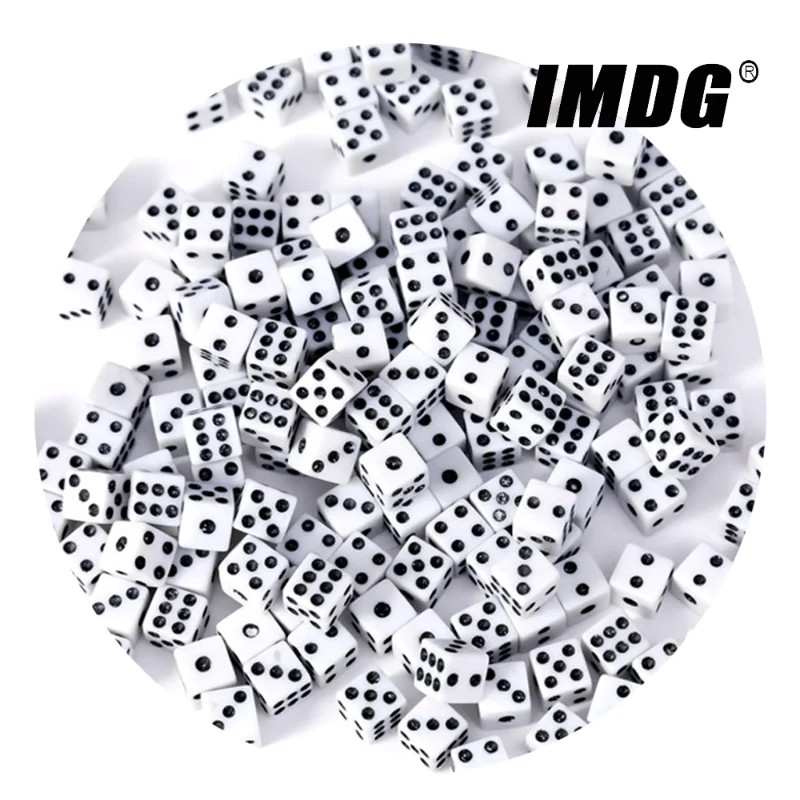 100pcs/Pack 8mm Acrylic Square Corner Dice Right Angle Automatic Mahjong Jigsaw Puzzle Mini Game Cubes