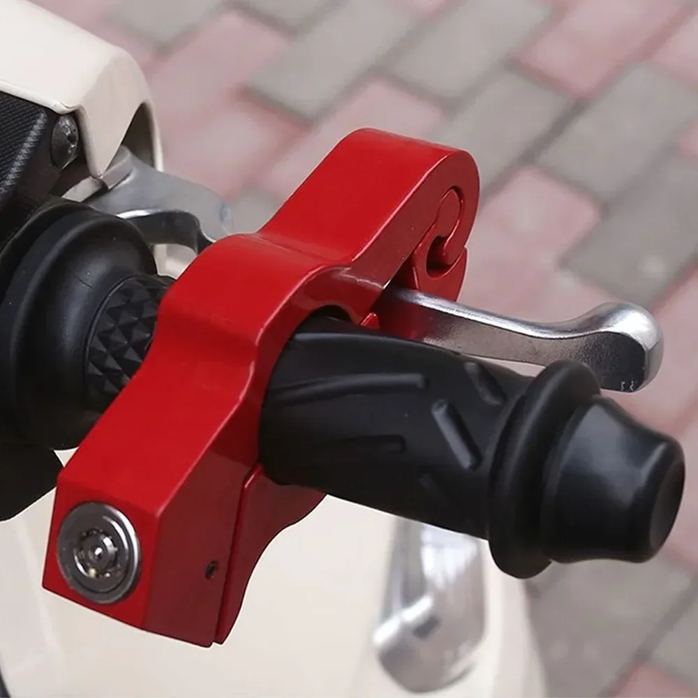 

1pc Motorcycle Handlebar Lock Handlebar Brake Handle Solid Lock Imitating Steal Lock Pull Rod ATV Dirt Street Bikes Anti Theft