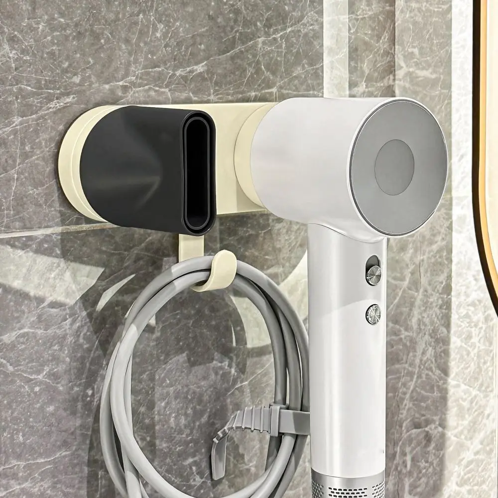 

Non Perforated Magnetic Hair Dryer Holder Wall Mounted Space Saving Suction Cup Hair Dryer Storage Rack Waterproof Anti-Fall