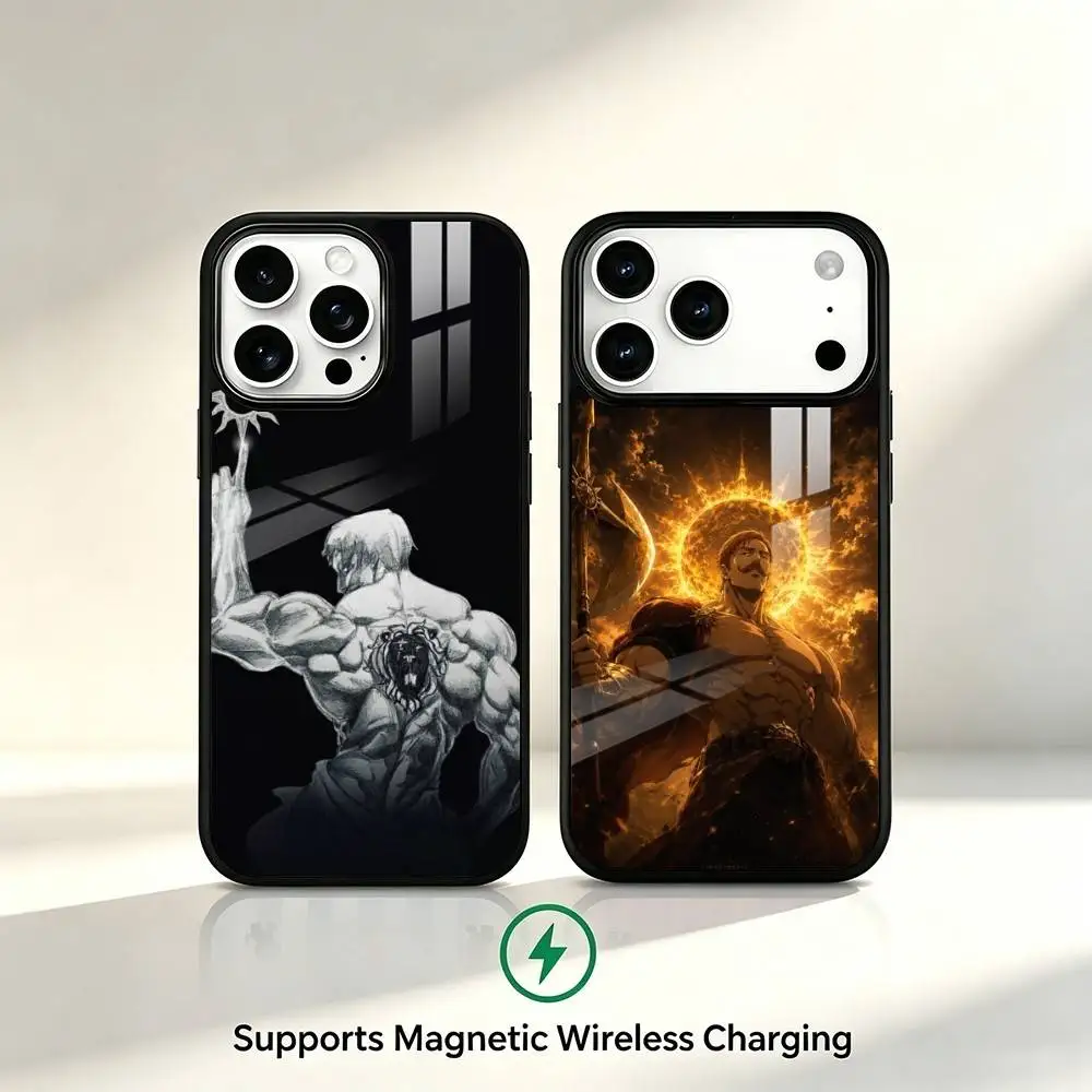 E-Escanor The Seven Deadly Sins Phone Case For iPhone17,16,15,14,13,12,11 Plus,Pro Allows magnetic wireless charging