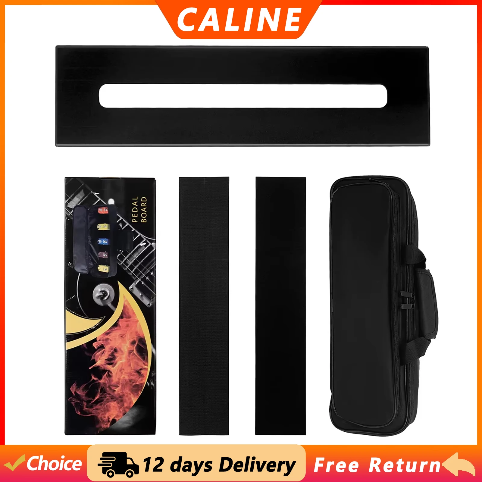caline-cb-107-guitar-pedalboard-effect-pedal-board-aluminum-alloy-guitar-pedalboard-with-carrying-bag-effect-pedal-plate