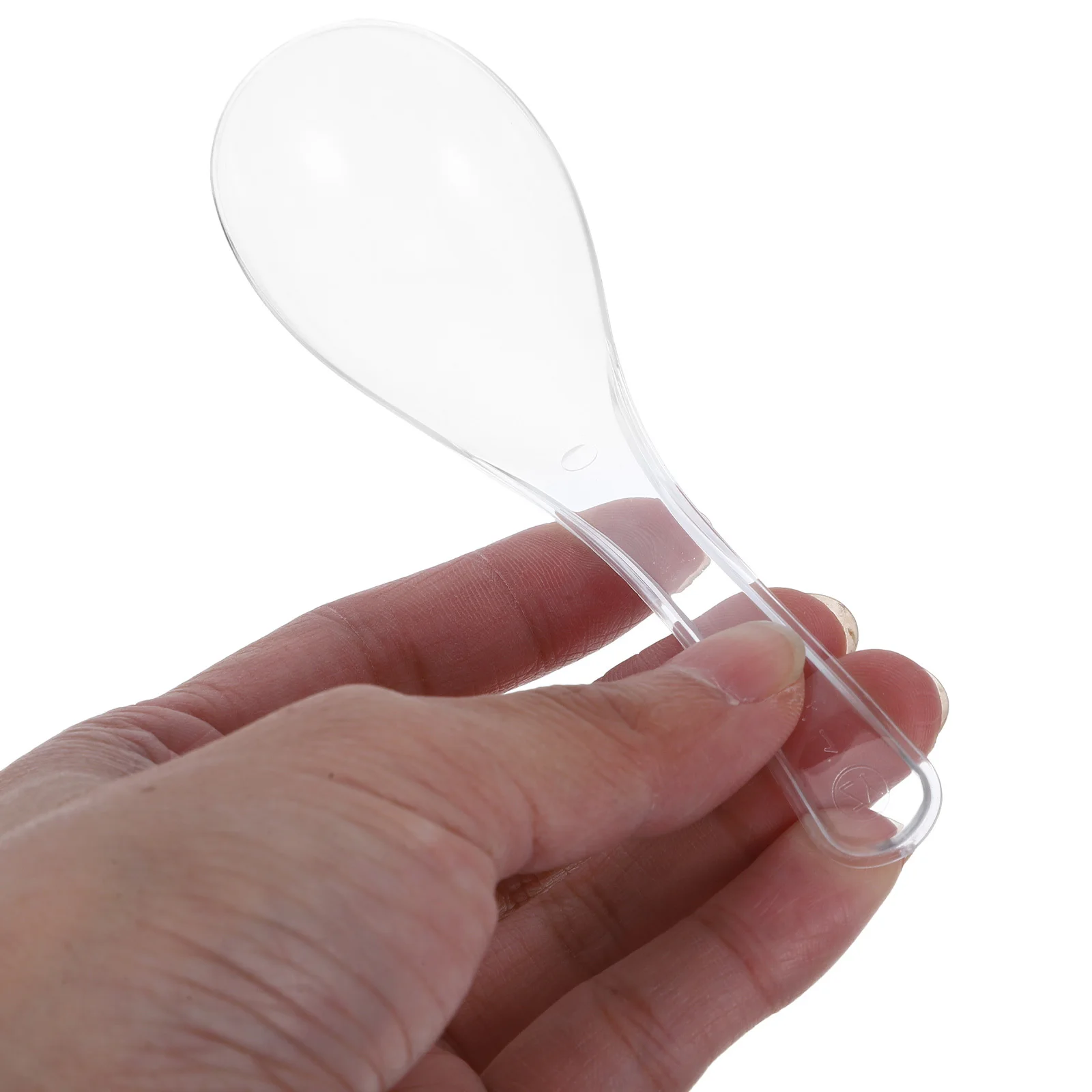 100Pcs Thickened Soup Spoons Bulk Reusable Plastic Utensils for Dessert Spoon Set Small Appetizer Coffee Pudding Mousse Cake