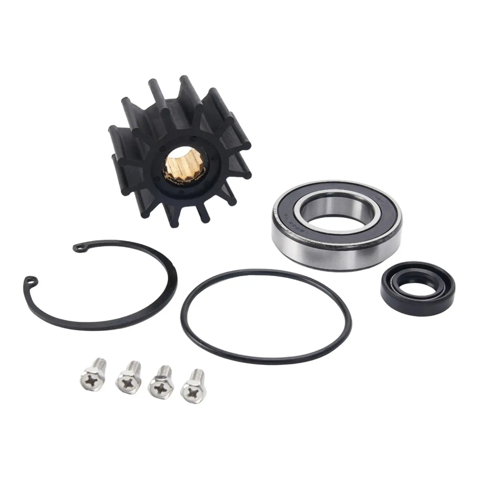 

Sea Water Pump Repair Kit Easy to Install with Bearings and Impeller Accessories Replace 21214595 21214596 21214599 21214601