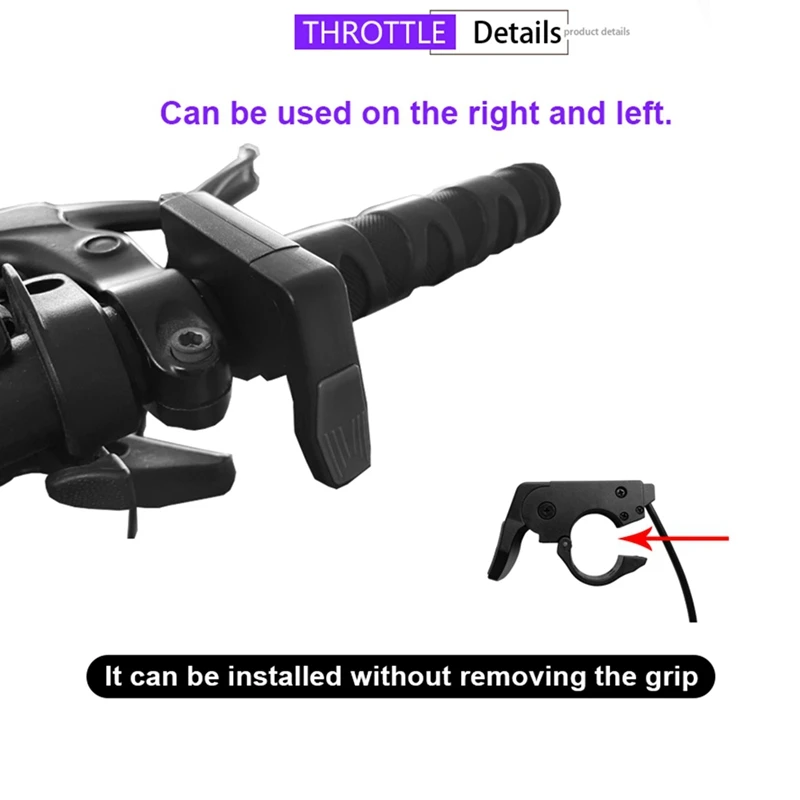 Дроссельная заслонка для электровелосипеда, быстрая разборка, левая/правая дроссельная заслонка 109R для электрического велосипеда 12-72 в
