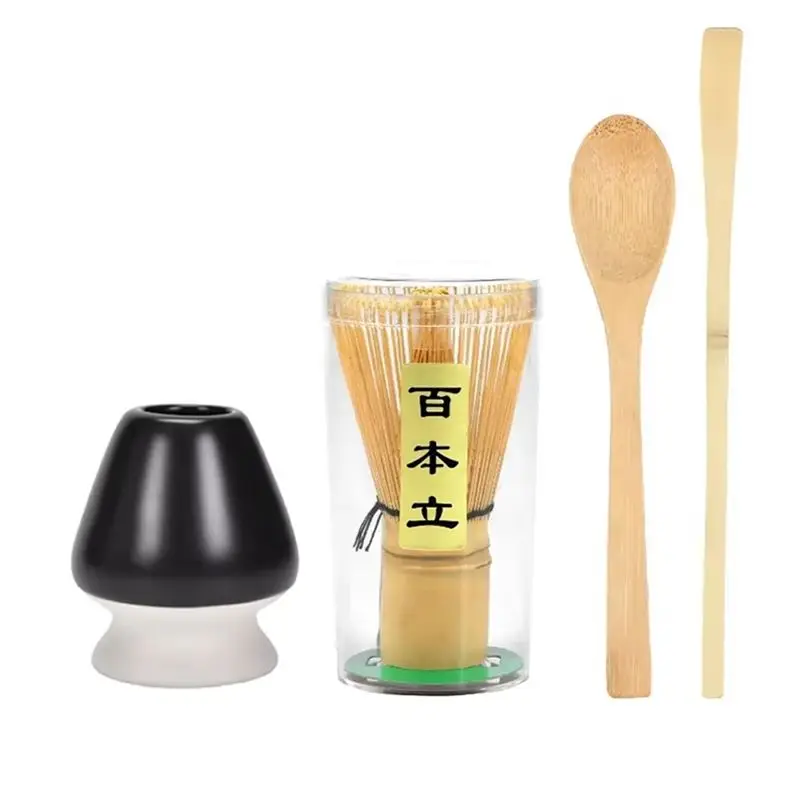 J1UL1N 4Pcs Matcha Whisk Set Matcha Whisk Tea Scoop Japanese Tea Accessories Japanese Matchatea Matcha Whisk Holder