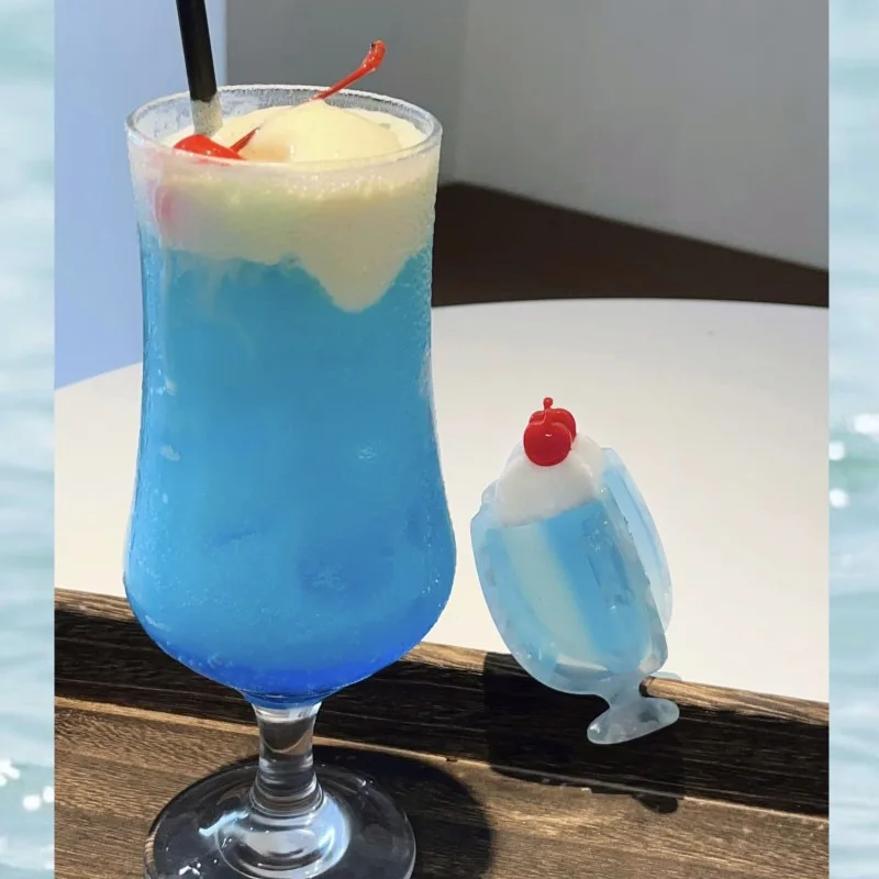 

NEW Creative Blue Soda Ice Cream Cone Hair Claw Acetate Claw Clips Summer Trendy Crab Hair Clip Hair Accessories for Women Girls