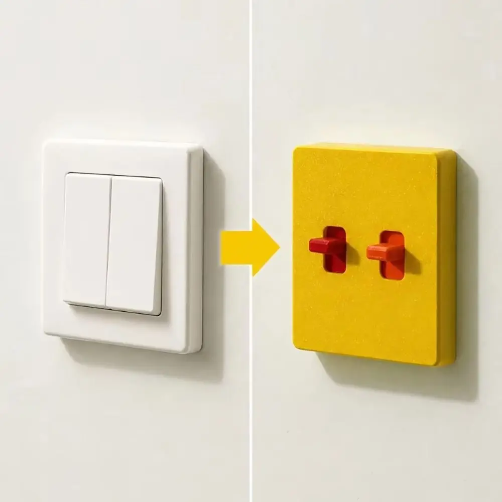 Creative Light Switch Guard Covers 3D Printed Removable Joystick Switch Stickers Self-Adhesive Waterproof Switch Frame Cover