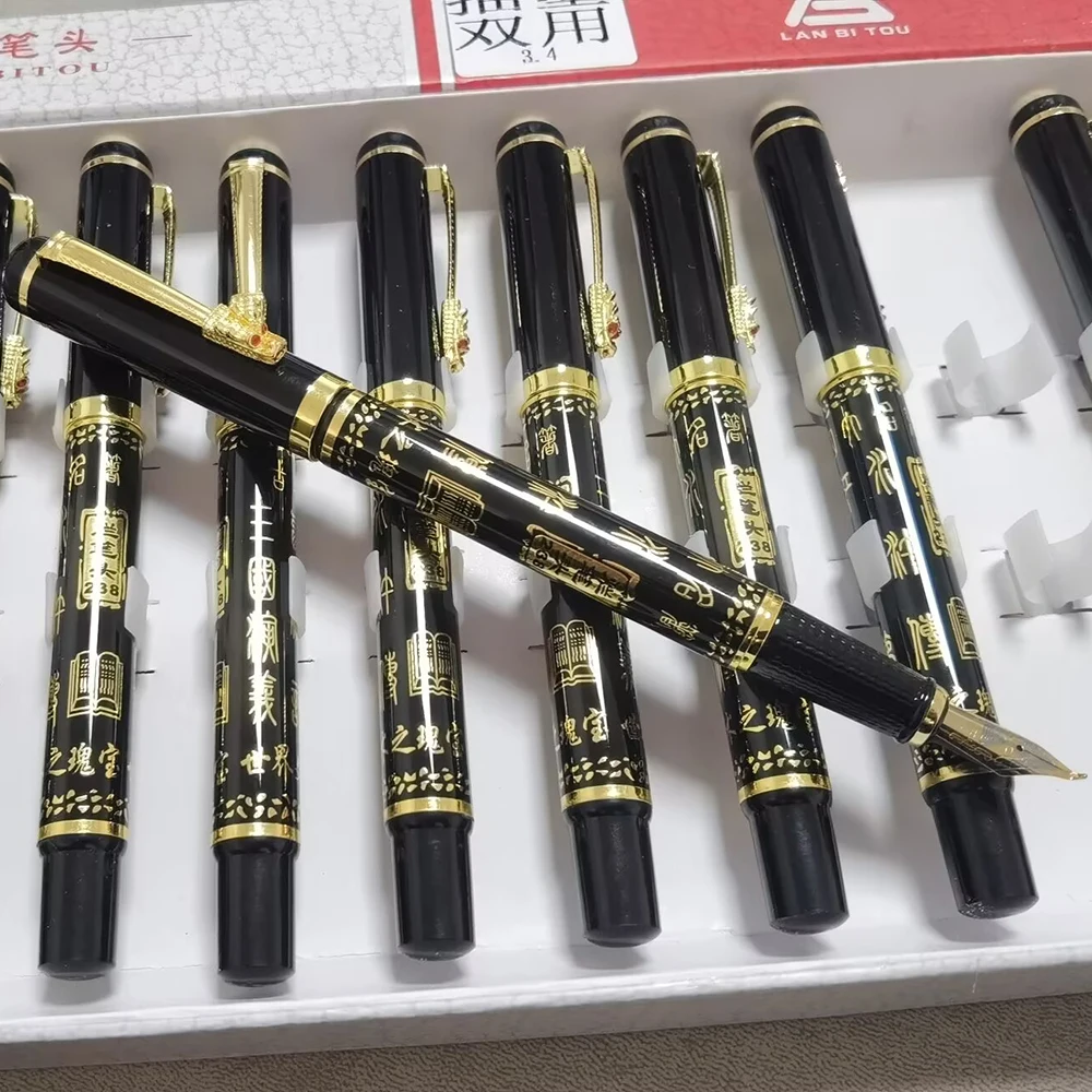 Fine Fountain Pen 1 Pen Plus Two Nibs Chinese Classical Style Calligraphy Write Signature Gift Pen Student Stationery Office