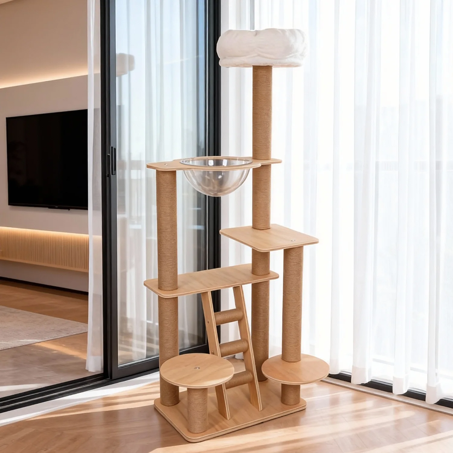 Cat climbing frame, cat nest, cat tree integration, space capsule Tongtian pillar, large and small household