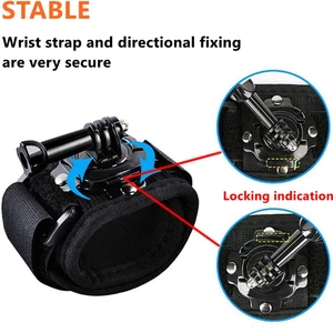 360 -Grad -Rotary -Puls -Armband für GoPro Hero 12 11 10 9 8 Schwarz 7 6 5 4 3 2 Silber Weiß Max Session Akaso Eken dji yi apeman 12 Hauptverkaufsarm 12 Saiten - №2