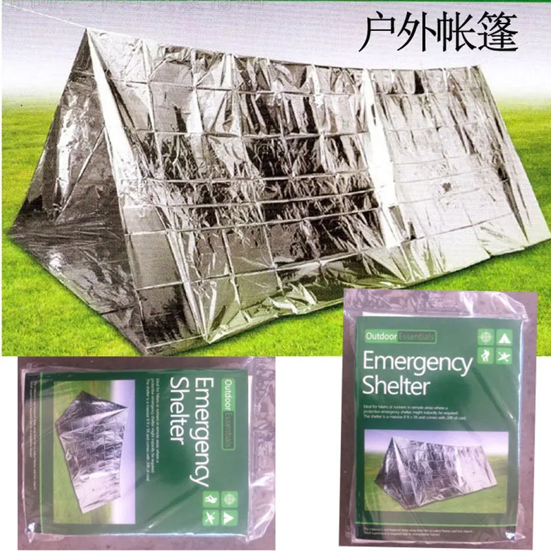 

Outdoor Blanket Tent Rescue Lifesaving Thermal Insulation Aluminum Foil Camping and Cold Survival Equipment