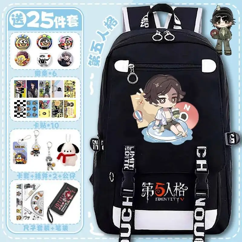 

Anime Game Identity Ⅴ Cos Prisoner Composer Hermit Prospector Naiad Etc. Unisex 2025 Daily Cartoon Print Backpack Gift