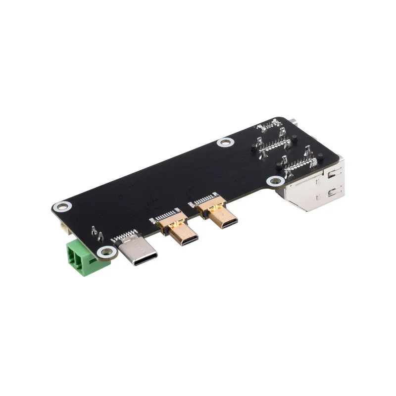 Adaptateur Multifonctionnel pour Raspberry Pi 5/4B, Compatible Micro HDMI vers HDMI-C, Deux Diffuseurs d'Alimentation, Sortie 4K