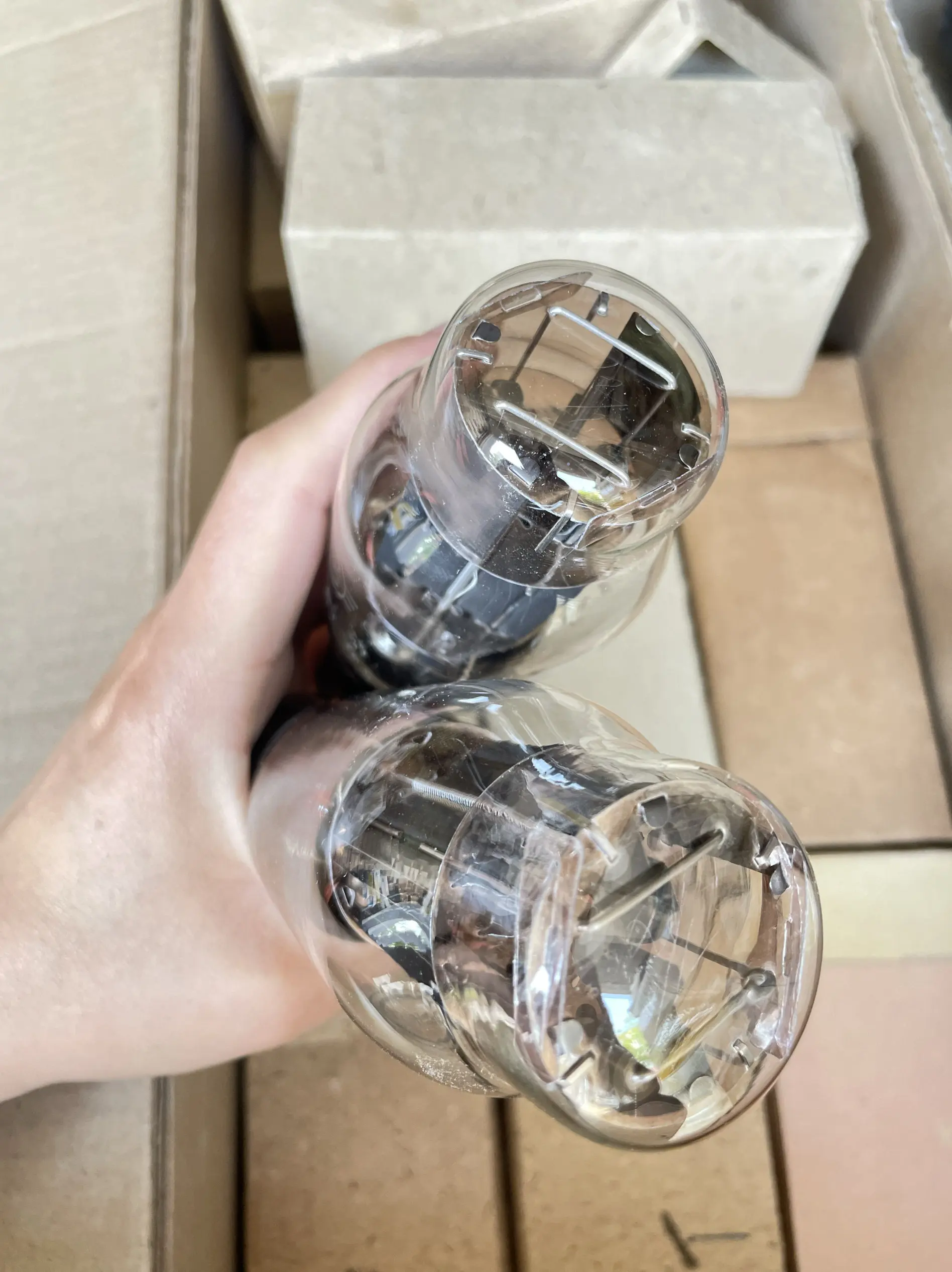 Original for Soviet 6H13C upgraded to 6N13P/6N5P/6080/6AS7/6H5C - early 1960s vacuum tubes