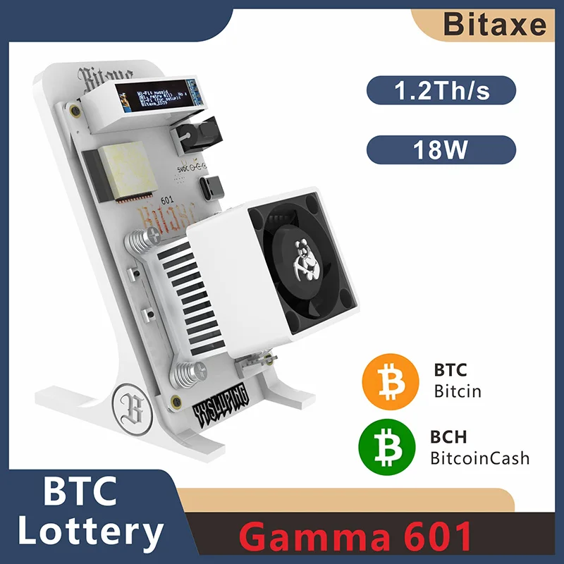 

Новейший биткойн-майнер Bitaxe Gamma 601 с открытым исходным кодом, 2022, 1,2TH/с, бесшумный и бесшумный, с блоком питания